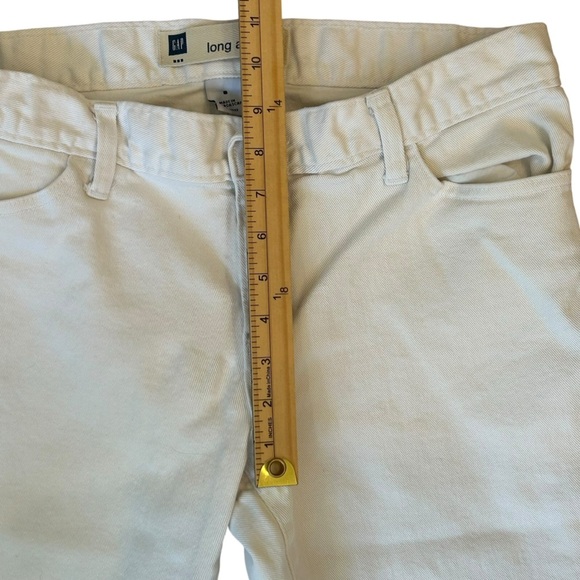 GAP Flare Wide Leg Long and Lean White Denim Jeans Size 8 - Picture 5 of 9